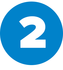 A white number 2 in a blue circle
